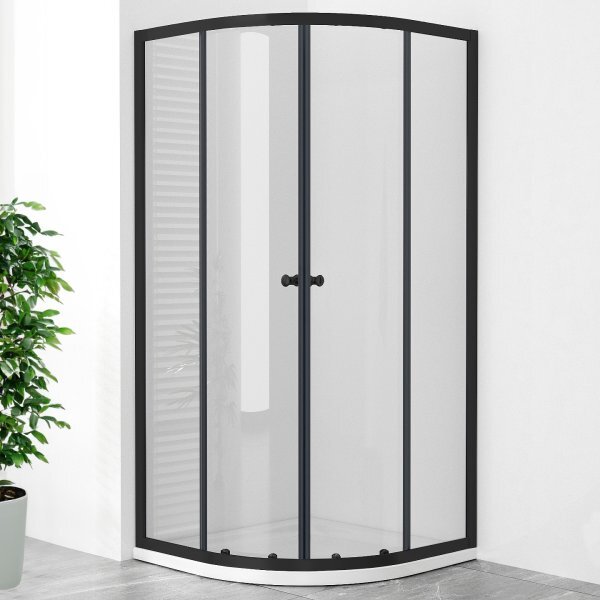 POINT BLACK ROCKY 80 Clear Čtvrtkruhový sprchový kout s mramorovou vaničkou
