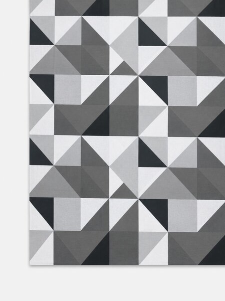 Sinsay - Bavlněné povlečení s geometrickým vzorem - černá