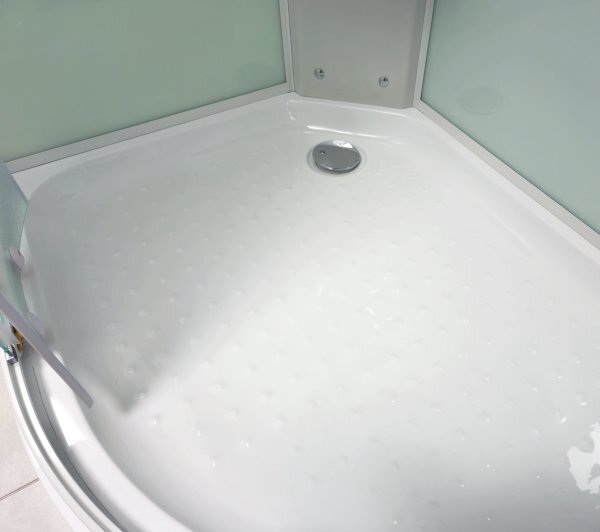 MILD 80 WHITE Sprchový box čtvrtkruhový s akrylátovou vaničkou a sedátkem