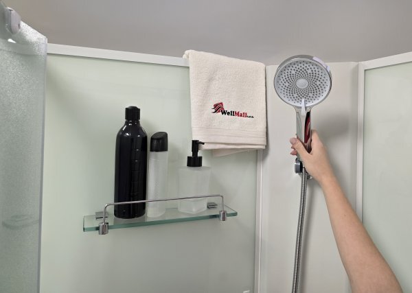 MILD AS-Pravý 100x80 WHITE Sprchový box asymetrický s akrylátovou vaničkou a sedátkem