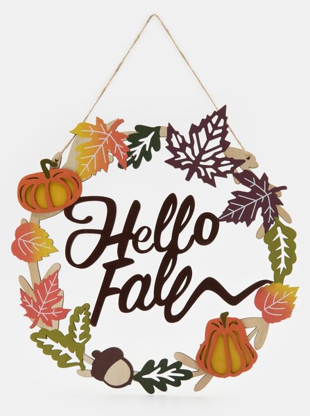 Sinsay - Podzimní závěsná dekorace s nápisem „Hello Fall“ - vícebarevná