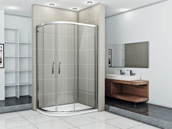 NATALI 120x90 Clear Sprchová zástěna asymetrická
