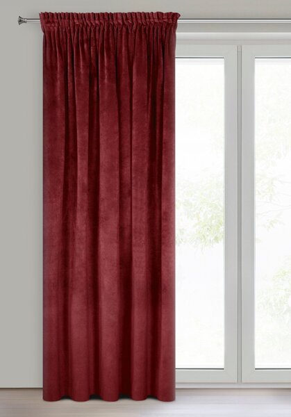 ZATEMŇOVACÍ ZÁVĚS NA PÁSCE VILLA 140X270 CM TMAVÁ BORDOVÁ