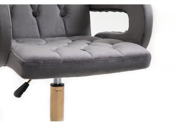LuxuryForm DESIGN Židle BOSTON VELUR na zlatém talíři - šedá