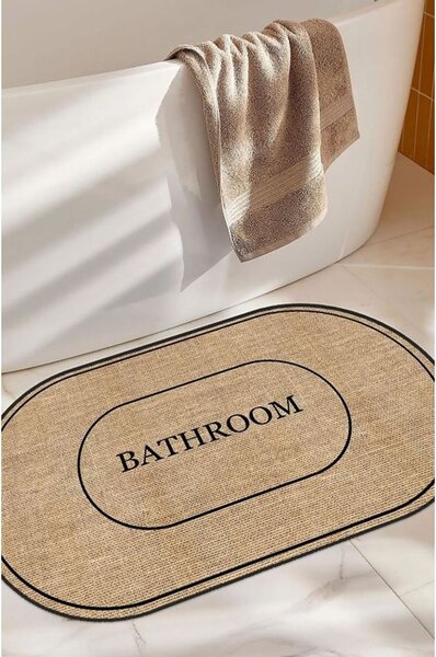 Hnědá koupelnová předložka 60x90 cm Jute Look – Mila Home