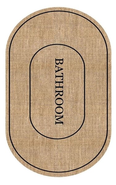 Hnědá koupelnová předložka 60x90 cm Jute Look – Mila Home