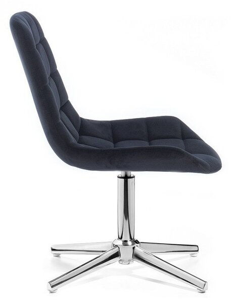 LuxuryForm DESIGN Židle PARIS VELUR na stříbrném kříži - černá