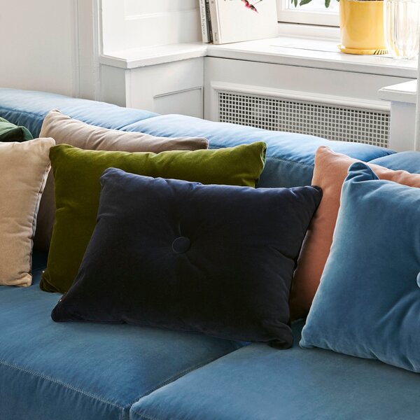 HAY Polštář Dot Linen, Dark blue