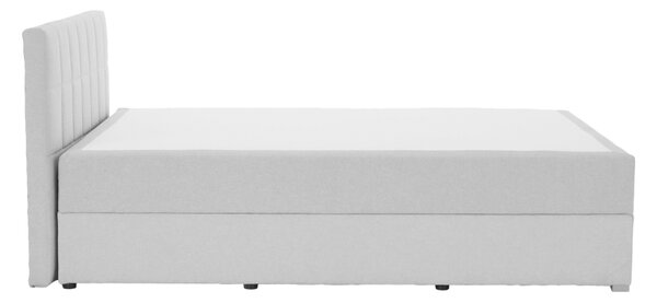 KONDELA Boxspringová postel 120x200, světle šedá, FERATA KOMFORT