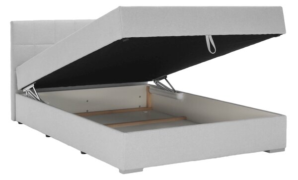 KONDELA Boxspringová postel 120x200, světle šedá, FERATA KOMFORT