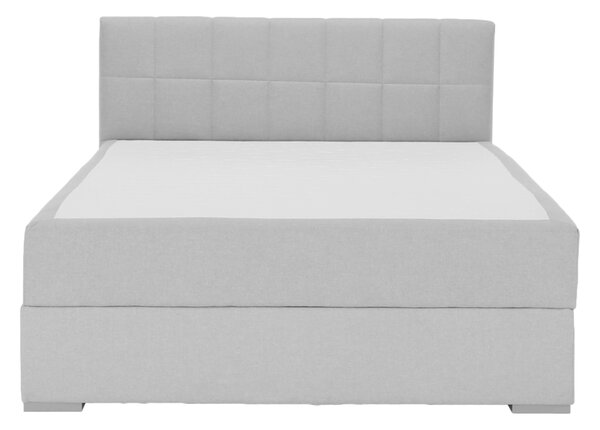 KONDELA Boxspringová postel 120x200, světle šedá, FERATA KOMFORT