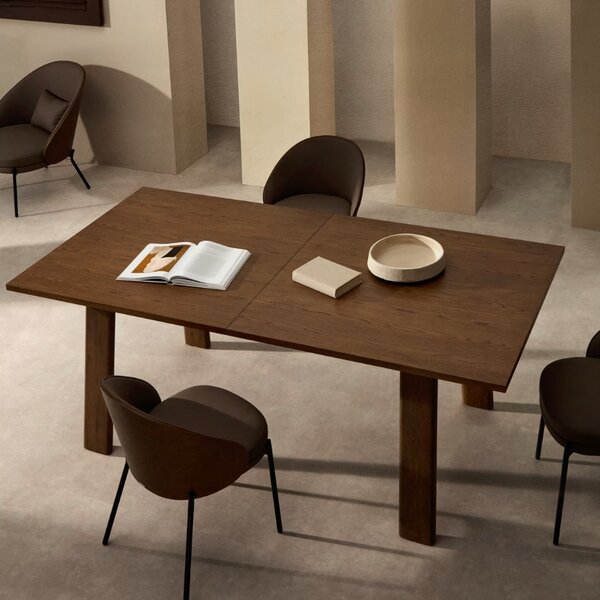 Ořechový rozkládací jídelní stůl Kave Home Arlen 200/250 x 95 cm