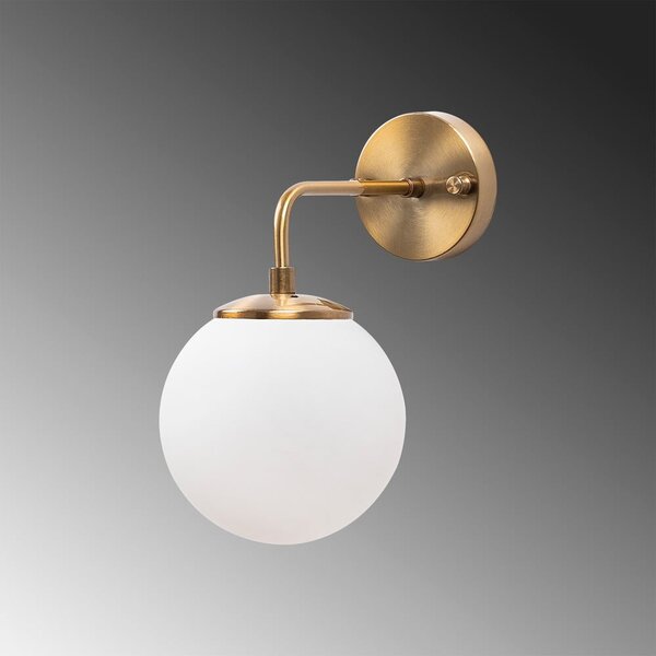 Bílé/v mosazné barvě nástěnné svítidlo ø 15 cm Viran – Opviq lights