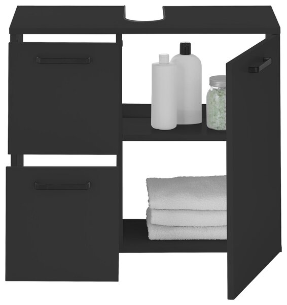 SKŘÍŇKA POD UMYVADLO, černá, černá, 70/60/35 cm MID.YOU - Koupelnové série, Online Only
