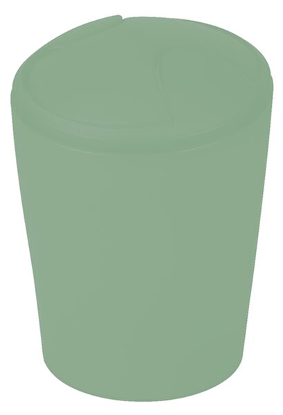 Spirella výklopný odpadkový koš MOVE, bazalkově zelená, plast, 2 L