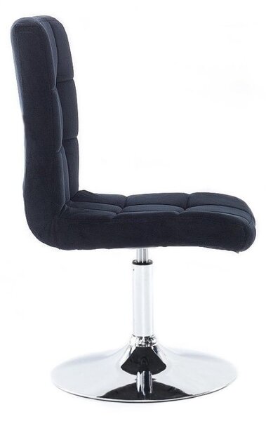 Židle TOLEDO VELUR na stříbrném talíři - černá