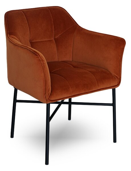 Židle čalouněné loft z podlokietnikami Rozalio - Oranžový