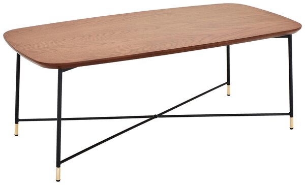 KONFERENČNÍ STOLEK, černá, barvy dubu, barvy zlata, dřevo, kov, kompozitní dřevo, 120/45/60 cm MID.YOU - Konferenční stolky, Online Only
