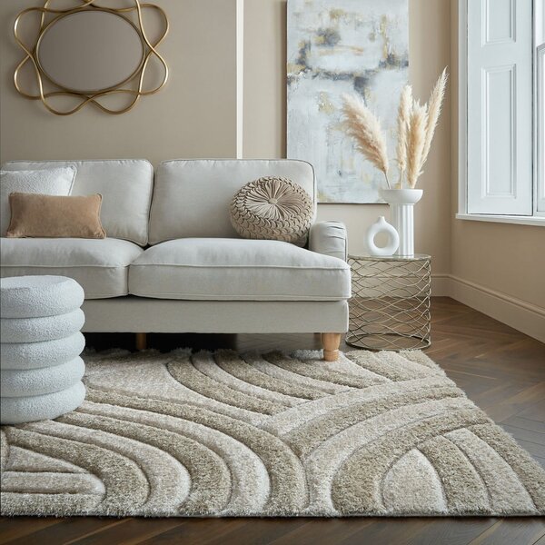 Béžový ručně tkaný koberec z recyklovaných vláken 120x170 cm Velvet – Flair Rugs