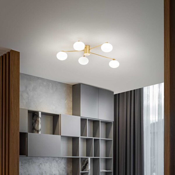 Ideal Lux Stropní svítidlo HERMES PL3 60 Barva: Mosaz