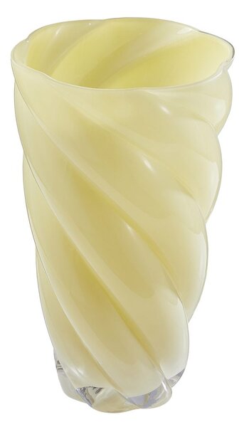 SWIRL Váza 30 cm - žlutá