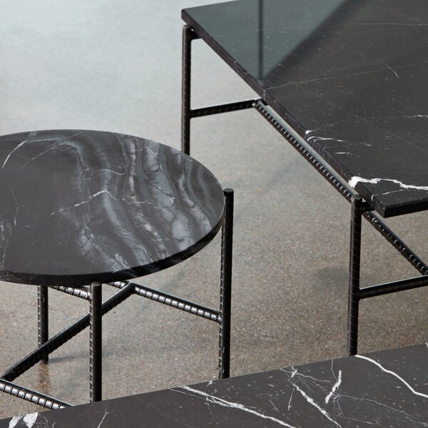 HAY Konferenční stolek Rebar, 80x49, Black Marble