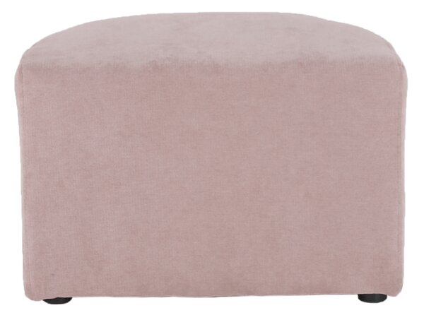 KONDELA Klubové křeslo s taburetem, pudrová růžová, ROSE