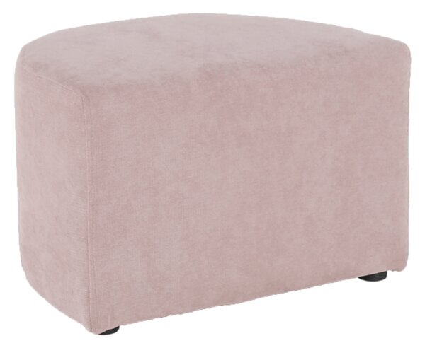 KONDELA Klubové křeslo s taburetem, pudrová růžová, ROSE