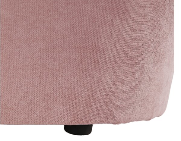 KONDELA Klubové křeslo s taburetem, pudrová růžová, ROSE
