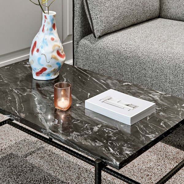 HAY Konferenční stolek Rebar, 80x49, Black Marble