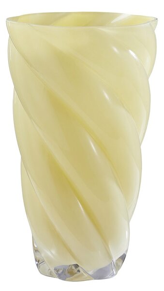 SWIRL Váza 30 cm - žlutá