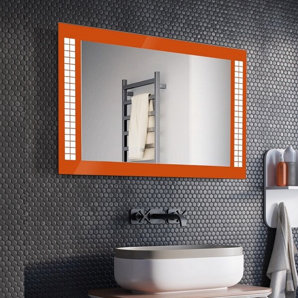 Gaudia Zrcadlo Cuba LED Orange Rozměr: 40 x 40 cm