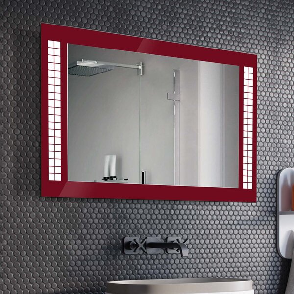 Zrcadlo Cuba LED Red 60 x 60 cm