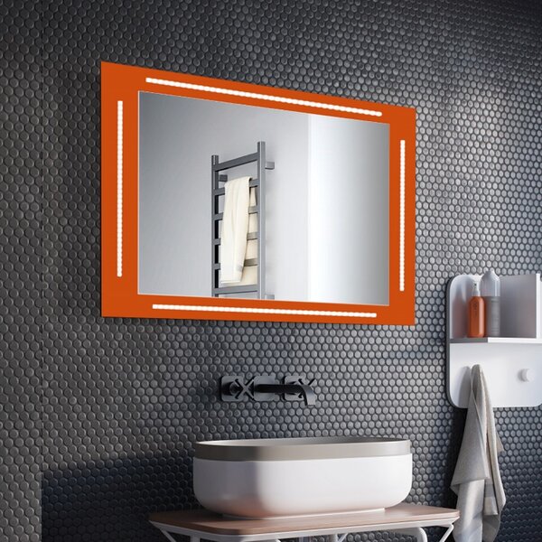 Zrcadlo Zenat LED Orange 60 x 60 cm