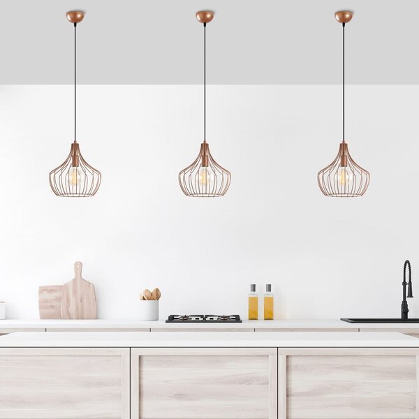 Závěsné svítidlo v měděné barvě s kovovým stínidlem ø 27 cm Mezopotamya – Opviq lights