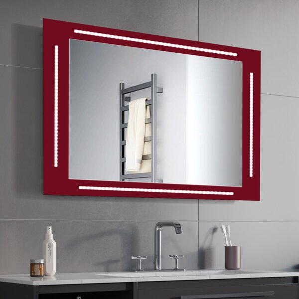 Zrcadlo Zenat LED Red 80 x 60 cm