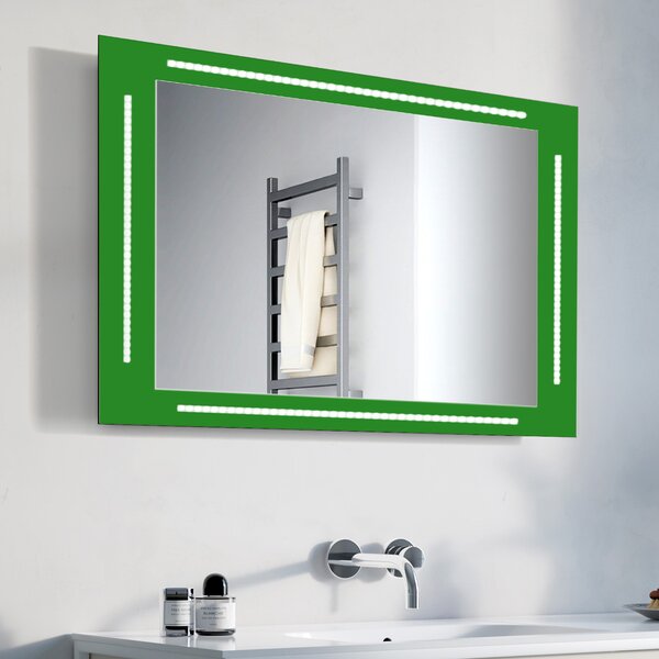 Zrcadlo Zenat LED Green 60 x 60 cm