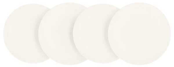 Silvercrest® Sada jídelních / polévkových talířů, 4dílná (polévkový talíř, bílý) (100407592004)