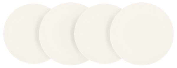 Silvercrest® Sada jídelních / polévkových talířů, 4dílná (polévkový talíř, bílý) (100407592004)