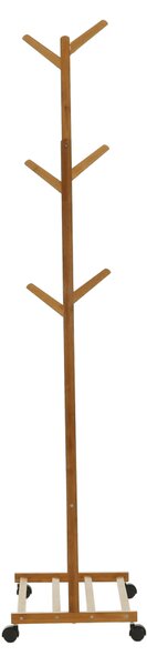 KONDELA Pojízdný věšák, bambus, šířka 60cm, VIKIR TYP 1