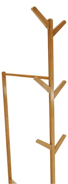 KONDELA Pojízdný věšák, bambus, šířka 60cm, VIKIR TYP 1