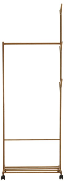 KONDELA Pojízdný věšák, bambus, šířka 60cm, VIKIR TYP 1