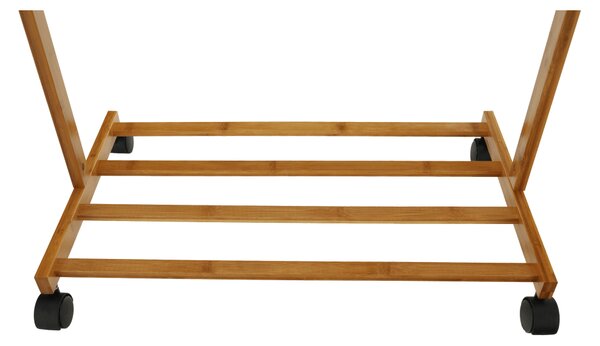 KONDELA Pojízdný věšák, bambus, šířka 60cm, VIKIR TYP 1