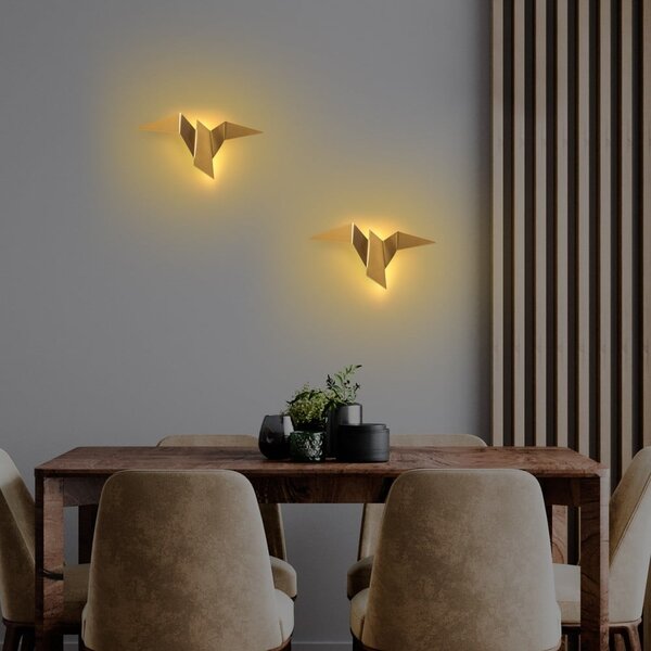 LED nástěnné svítidlo ve zlaté barvě Pacali – Opviq lights