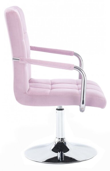 LuxuryForm DESIGN Židle VERONA VELUR na stříbrném talíři - levandule