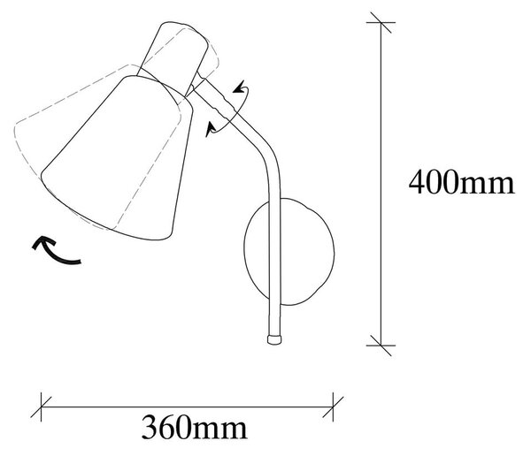 Nástěnné svítidlo ve zlaté barvě ø 15 cm Kem – Opviq lights
