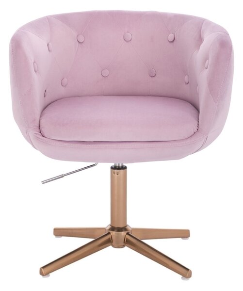 LuxuryForm DESIGN Křeslo MONTANA VELUR na zlatém kříži - levandule
