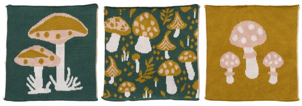 Pletený hadřík Mushroom Motif C