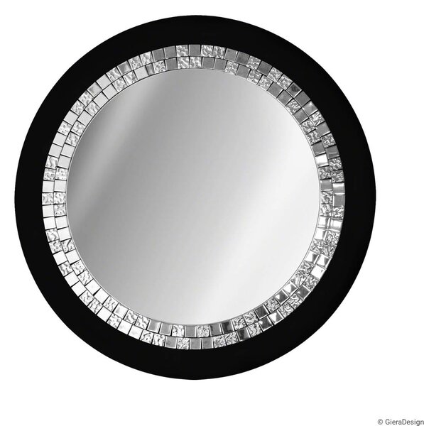 GieraDesign Zrcadlo Glamour Slim Black Rozměr: Ø 70 cm