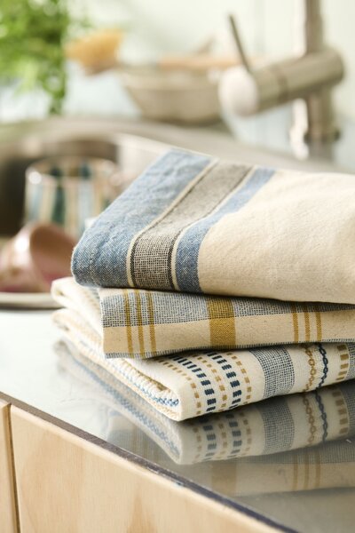 Utěrka Celine Blue and Beige Woven